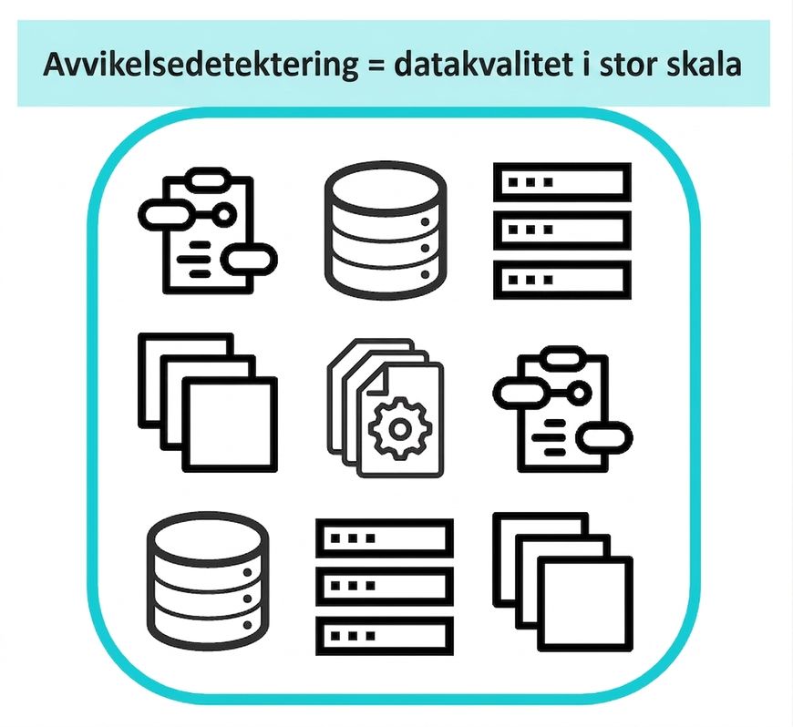 diagram med flera olika datakällor som symboliserar datakvalitet i stor skala