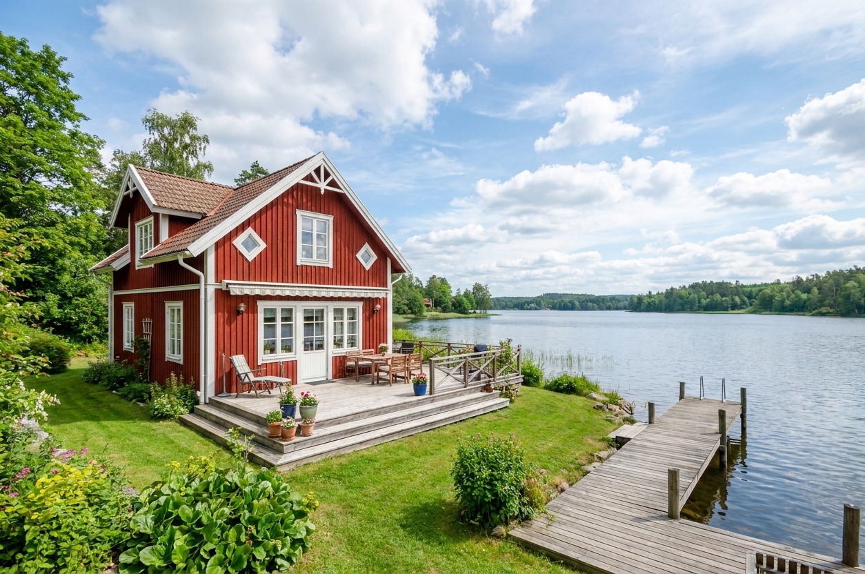 Stort hus med swimmingpool