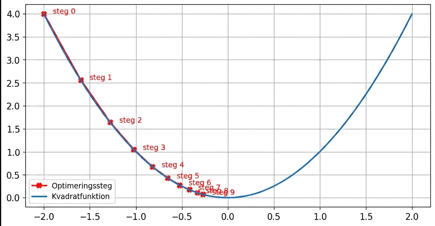 ett exempel på optimal inlärningshastighet