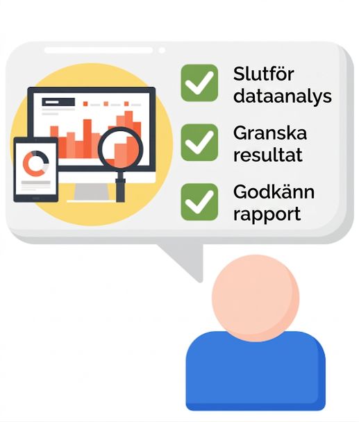 Person som funderar på hur de analytiska frågorna ska förfinas.