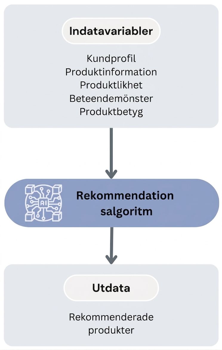 Arbetsflöde för produktrekommendationsalgoritmen