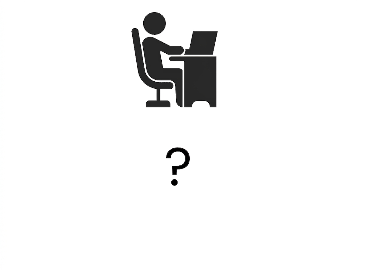 En ikon av en användare vid sin laptop.
