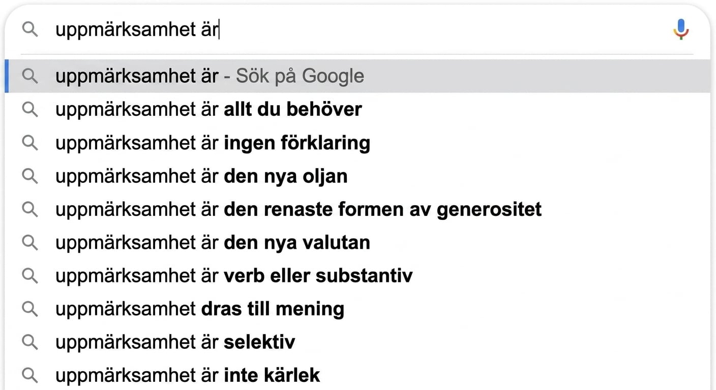 Autoförslag från en sökmotor
