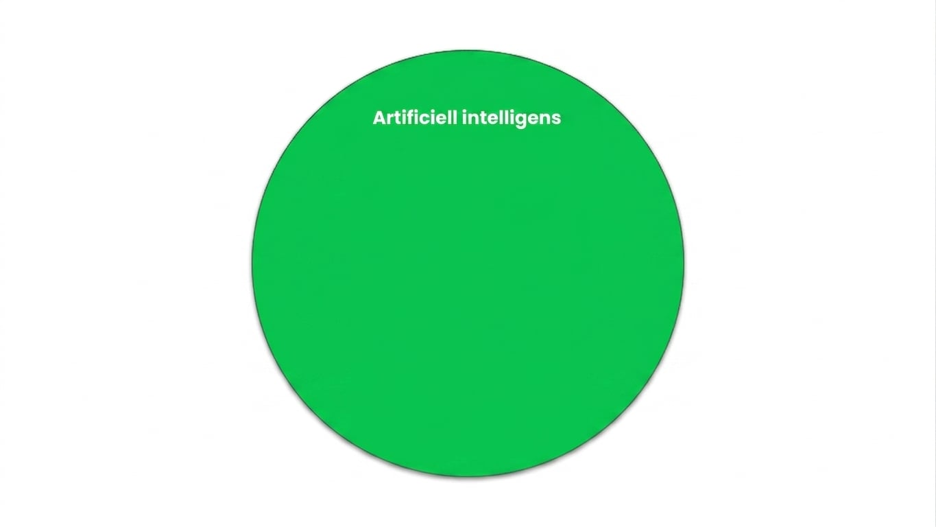 En cirkel som visar AI-området