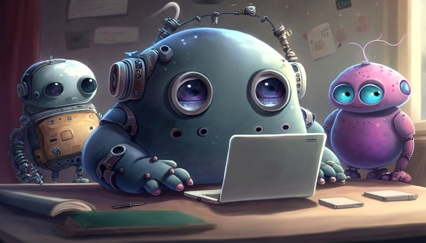 Robots using a computer to do work