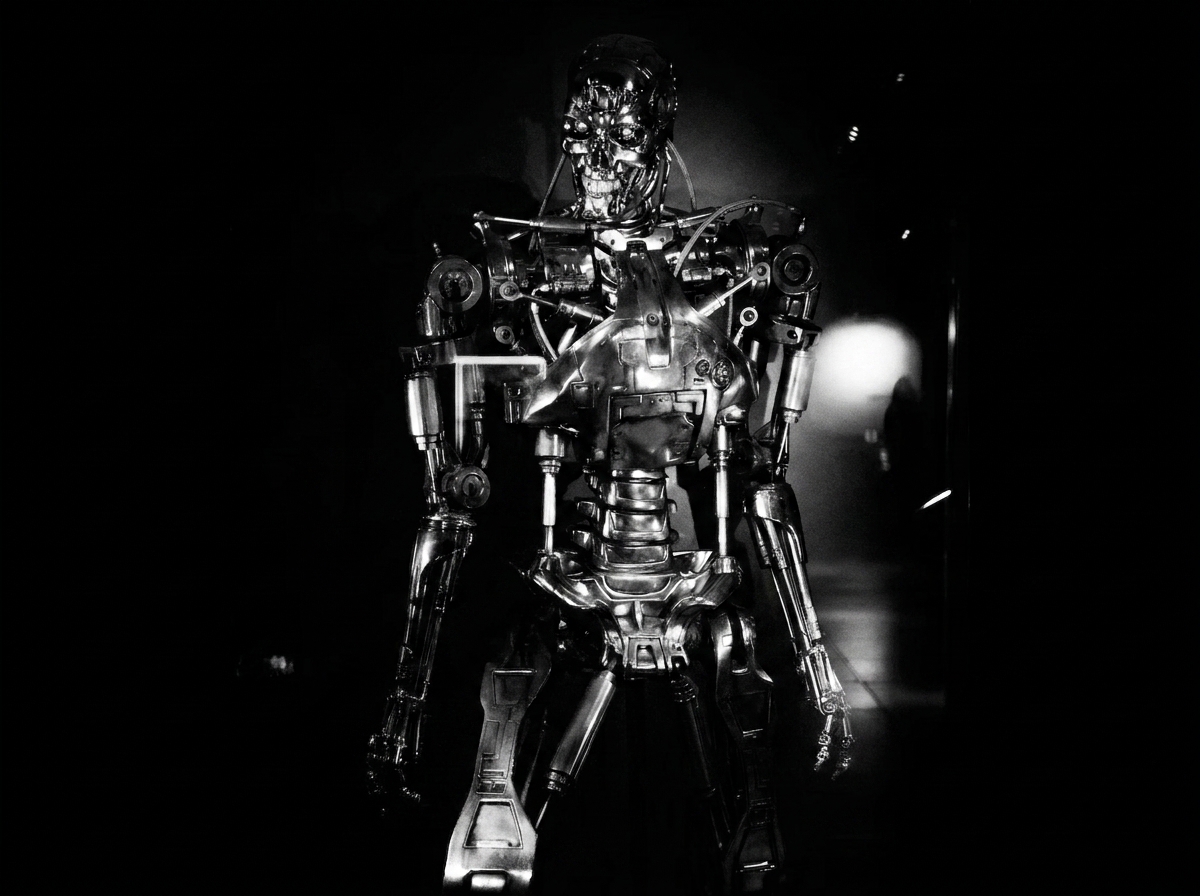 Hotfullt utseende robot