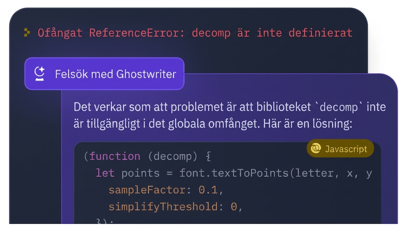 A screenshot of a code-generating AI