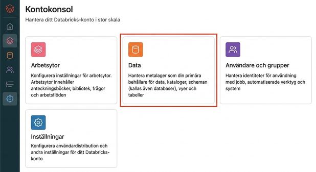 Kontokonsolen – data