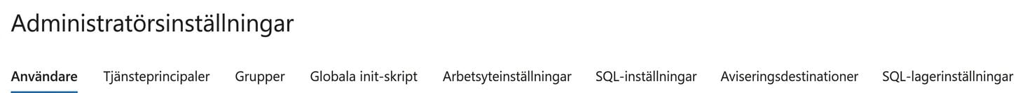 Inställningar för arbetsyteadministratör