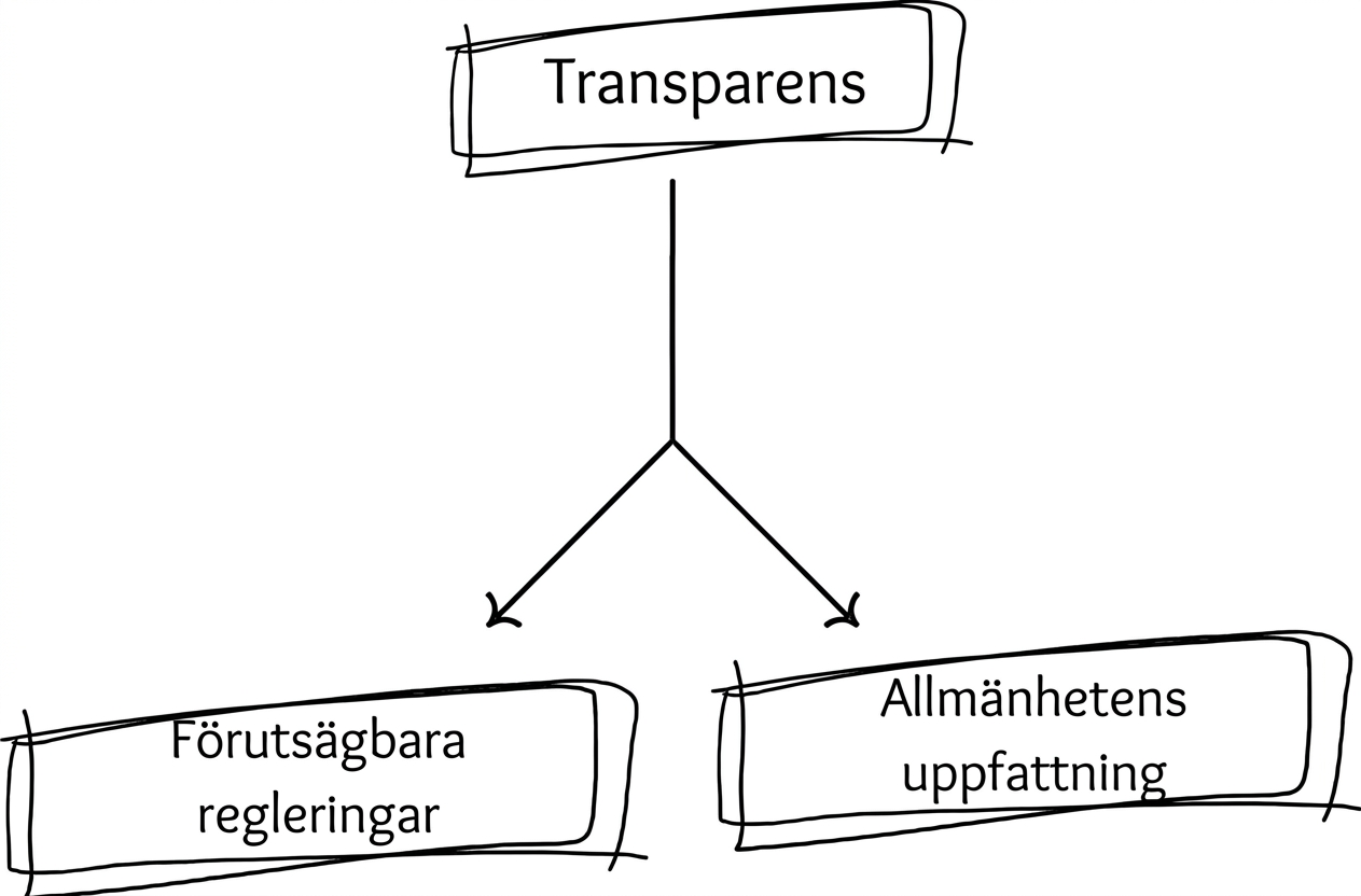 Ett flödesschema som illustrerar fördelarna med att omfamna transparens.