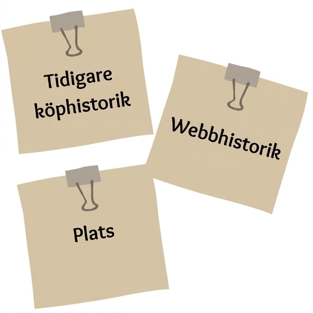 Klisterlappar som illustrerar faktorer i en AI-baserad säljmodell.