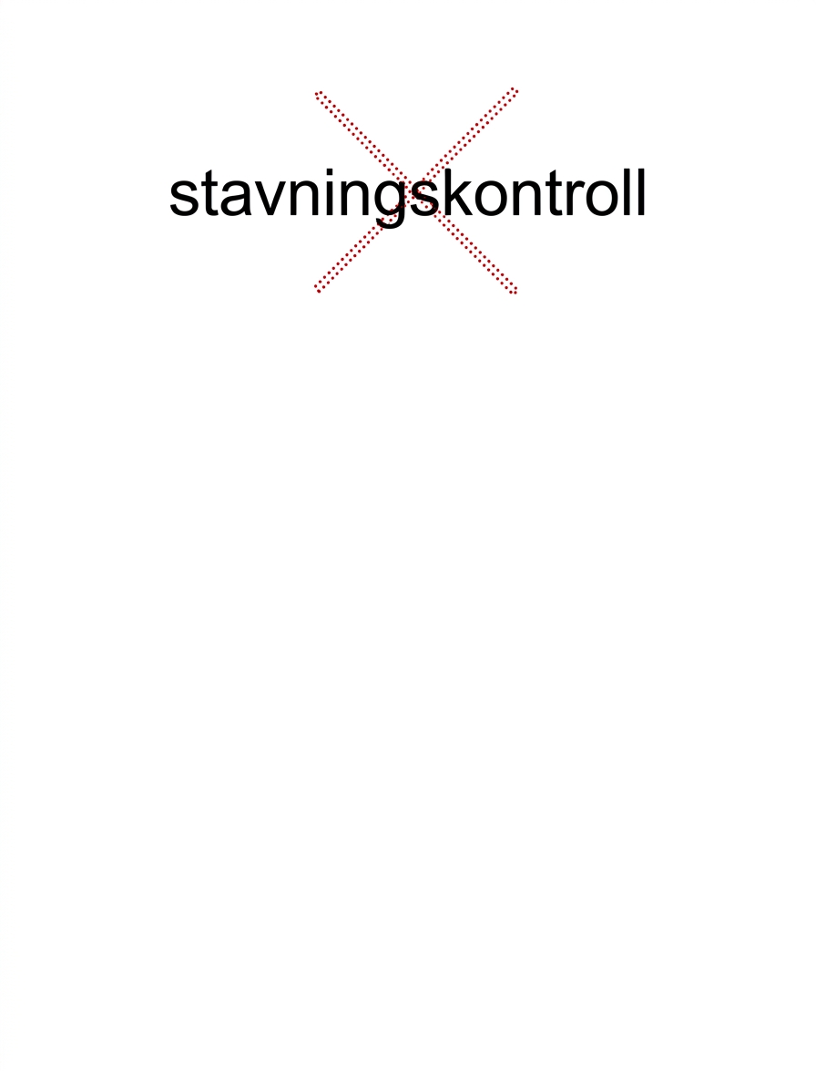 Stavningskontroll.