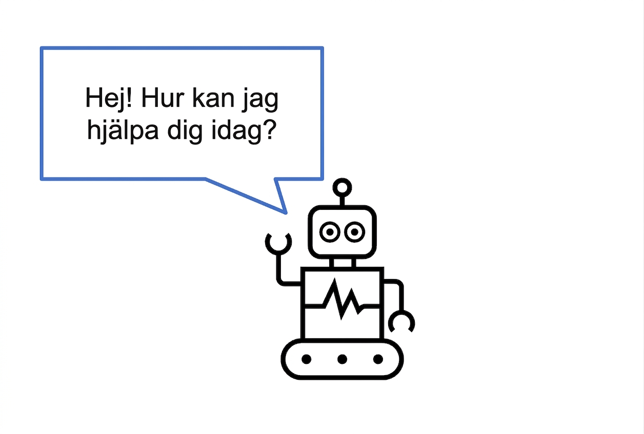 Chatbot som frågar om din dag.
