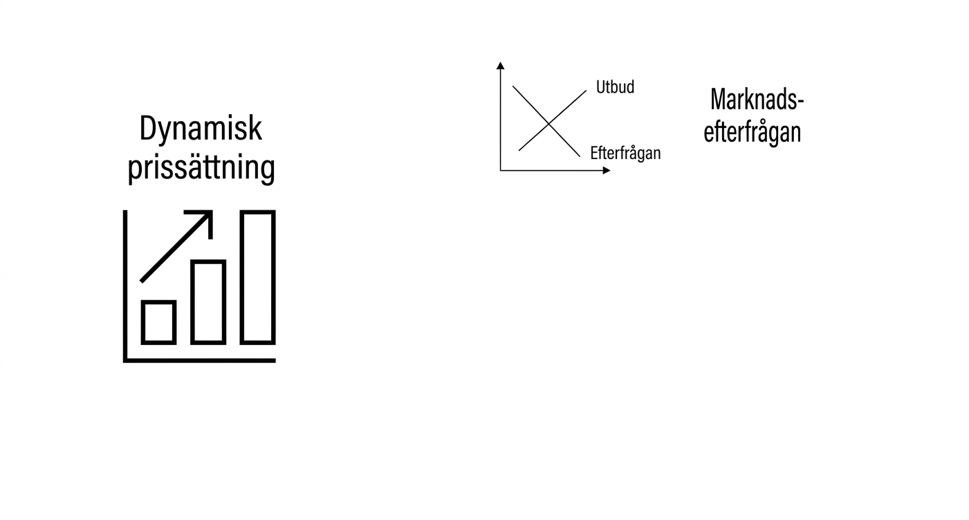 Prisdiagram och diagram över marknadsefterfrågan.