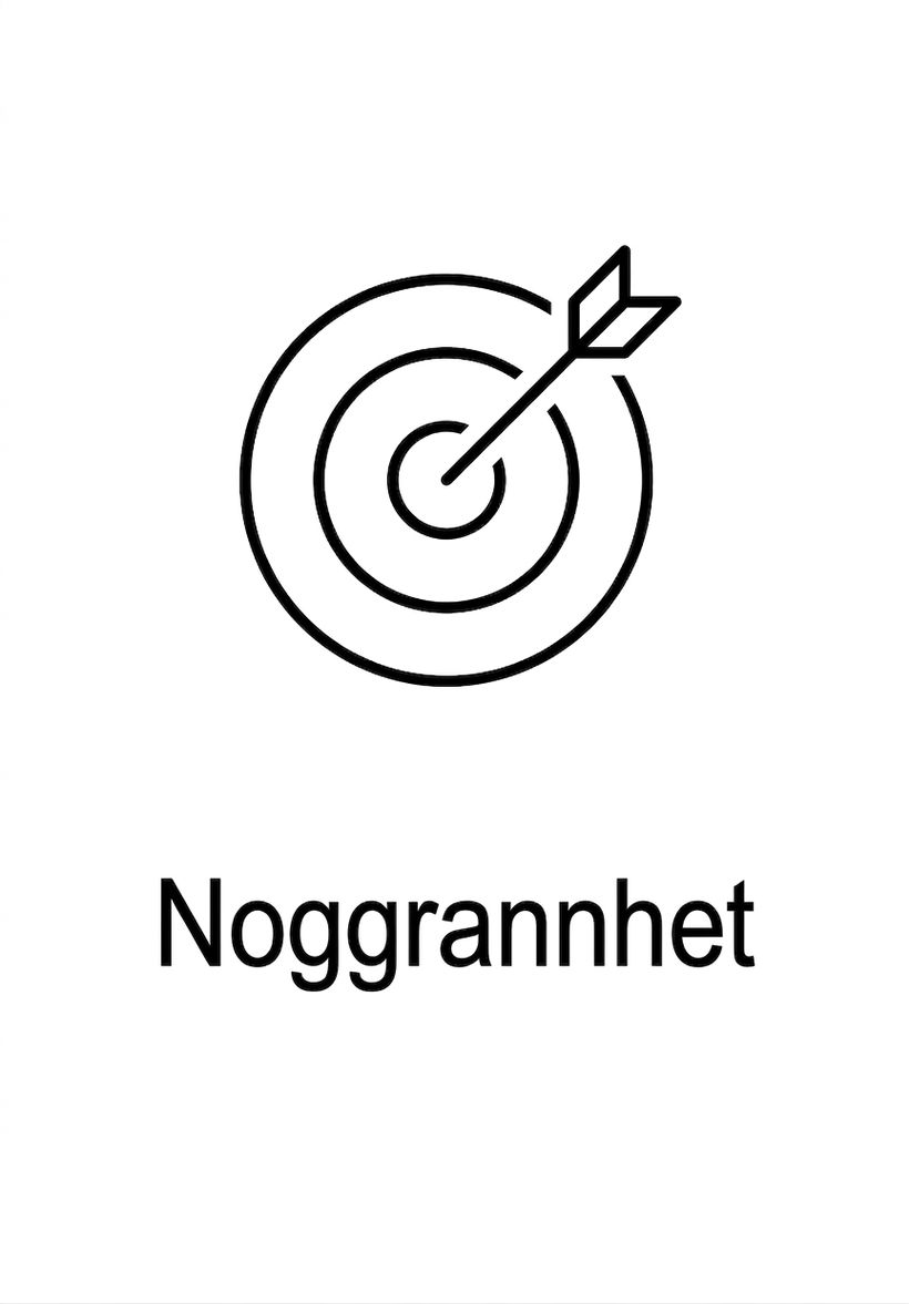 Noggrannhet.