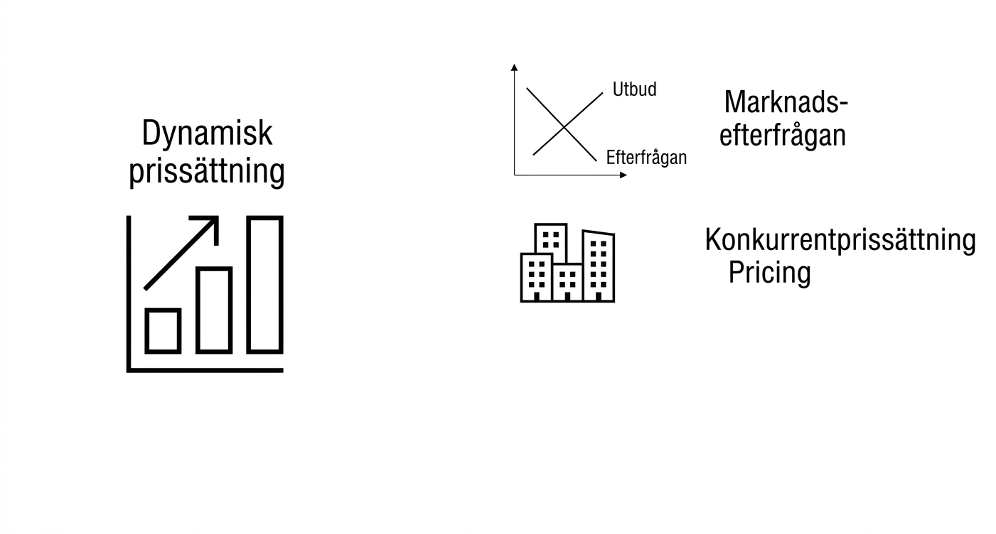 Prisdiagram och diagram över marknadsefterfrågan. En grafik över konkurrenters priser med byggnader.