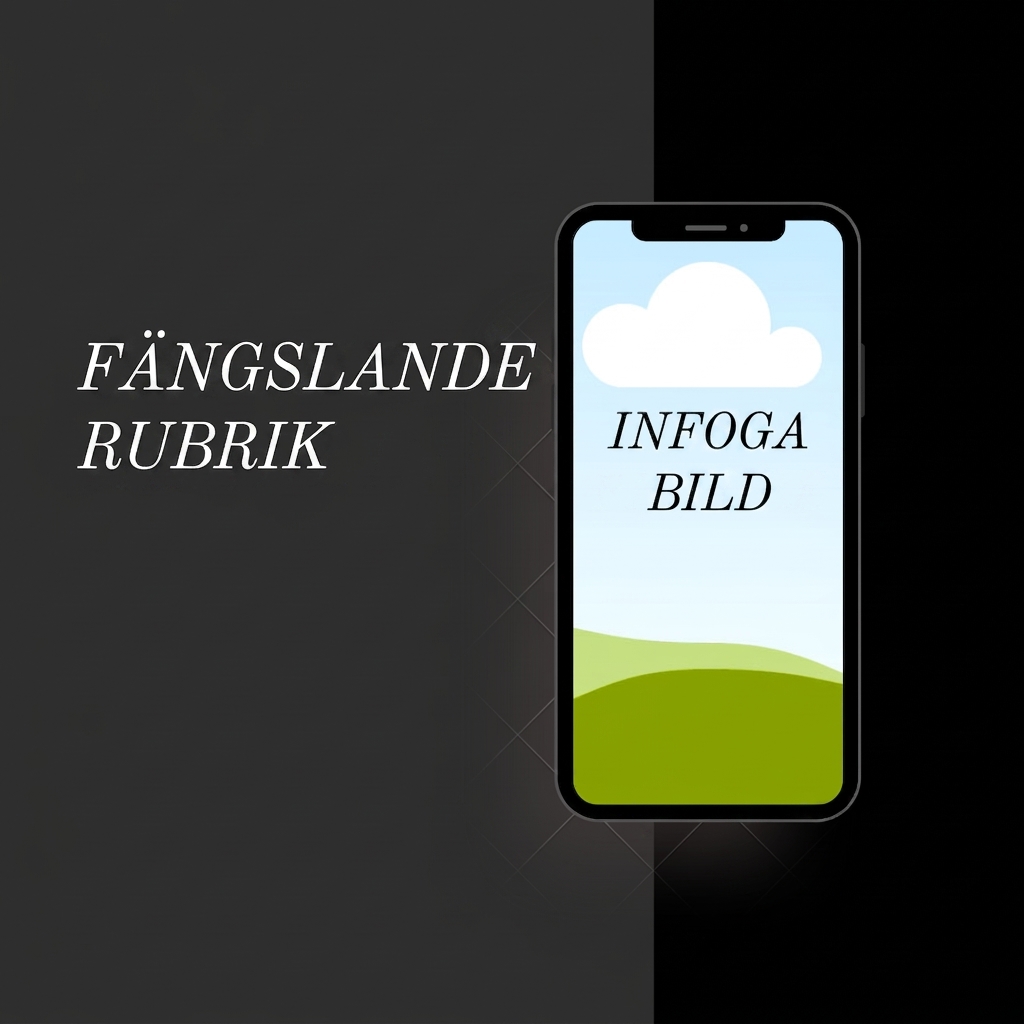Wireframe för en annons i sociala medier.