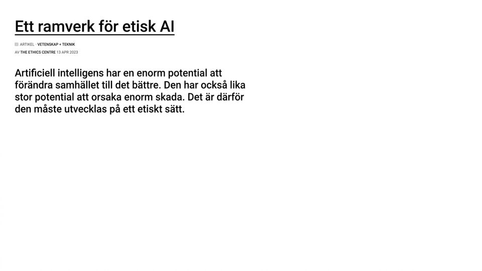 Ramverk för etisk AI