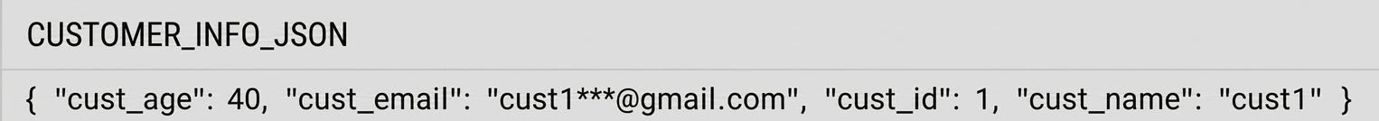 Resultat av PARSE_JSON
