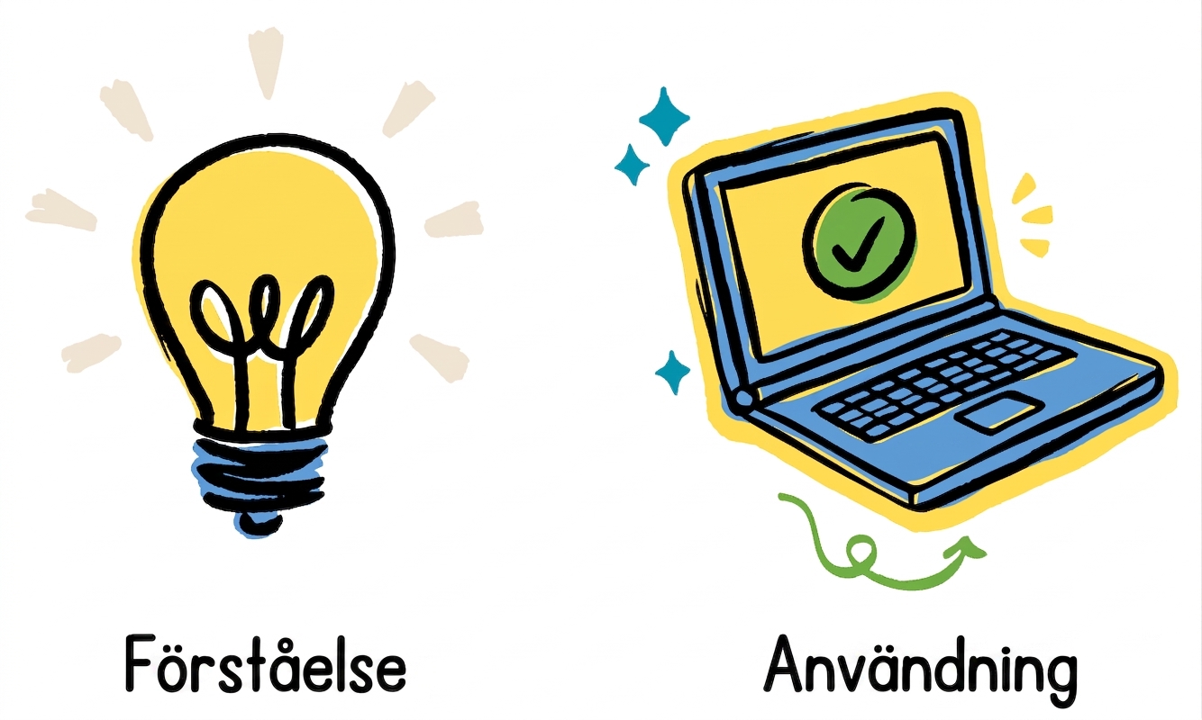 Illustration av en laptop som symboliserar användning