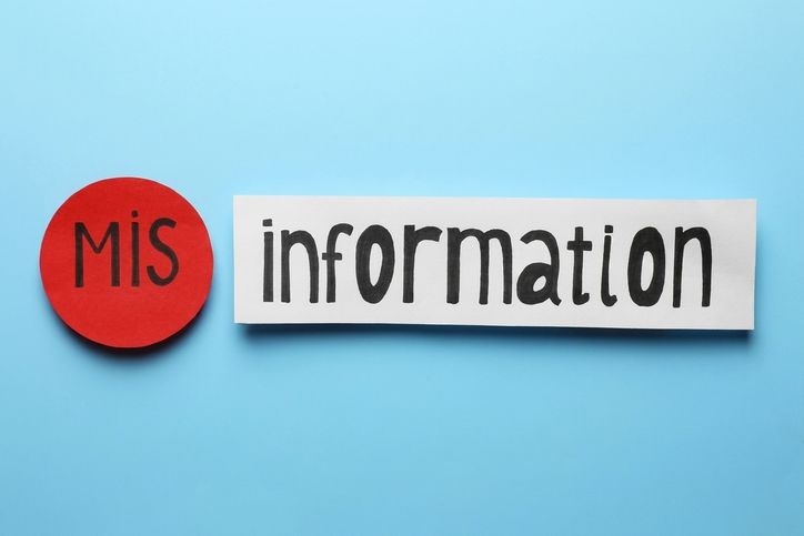 Bild som visar ordet misinformation