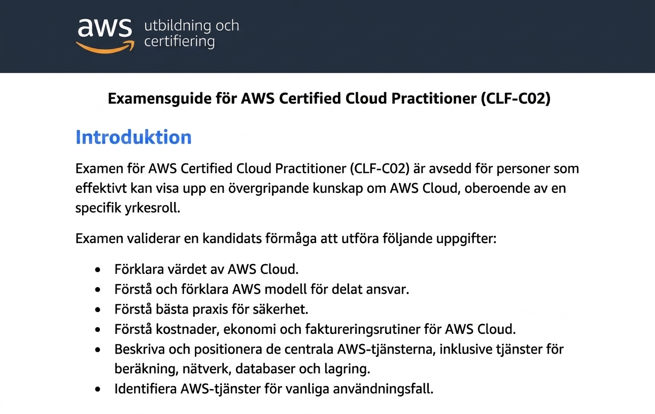 Inledningen av CLF-CO2-provguiden