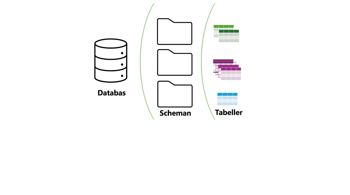 Databas, scheman och tabeller
