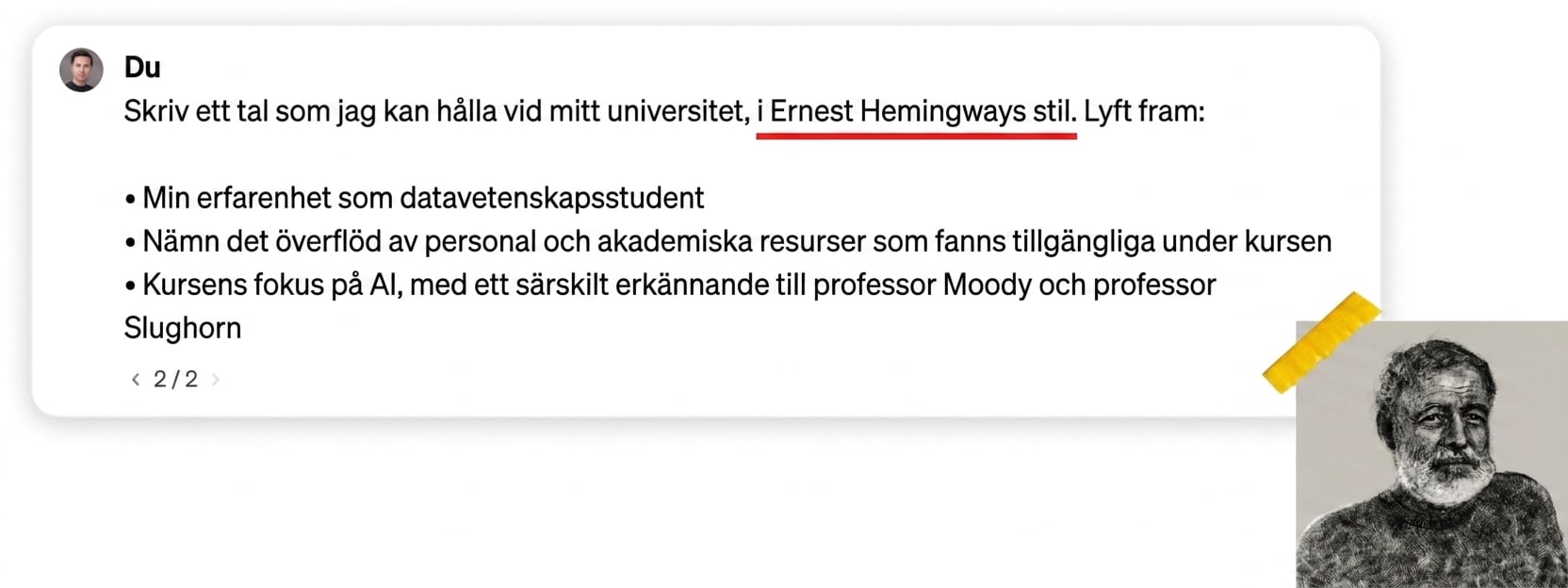 Fotografi av Ernest Hemingway