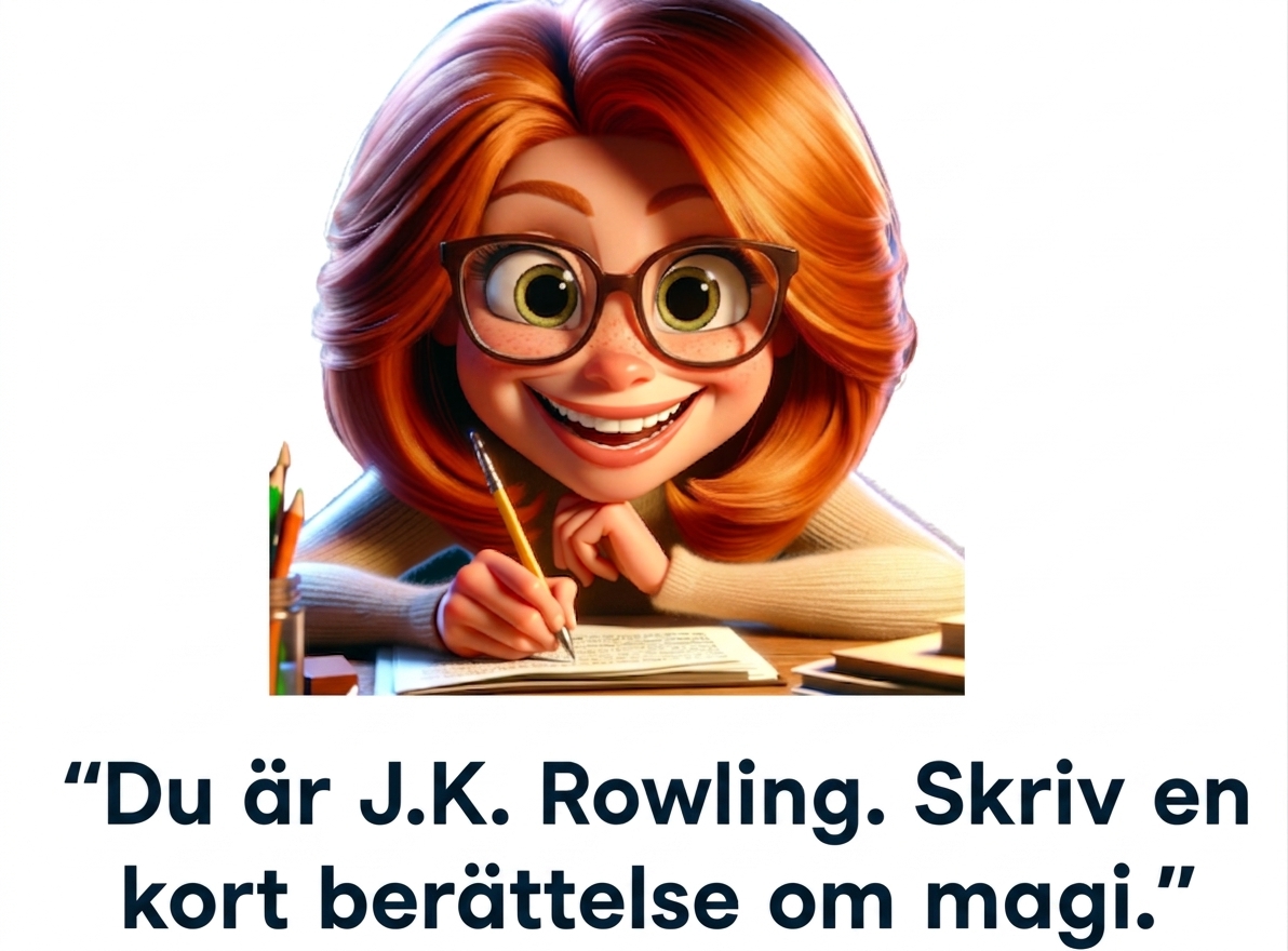 En nöjd person med prompten "you are j.k. rowling, write me a short story about magic"