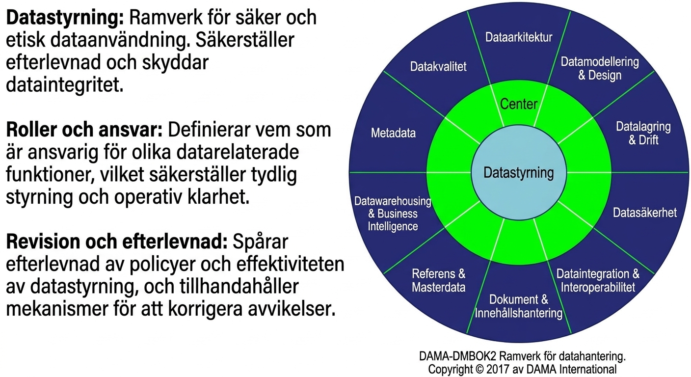 Hjul som visar element inom datastyrning