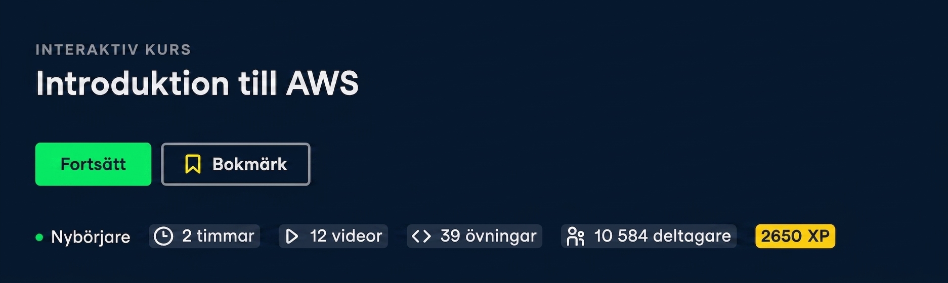 Introduktionskurs till AWS