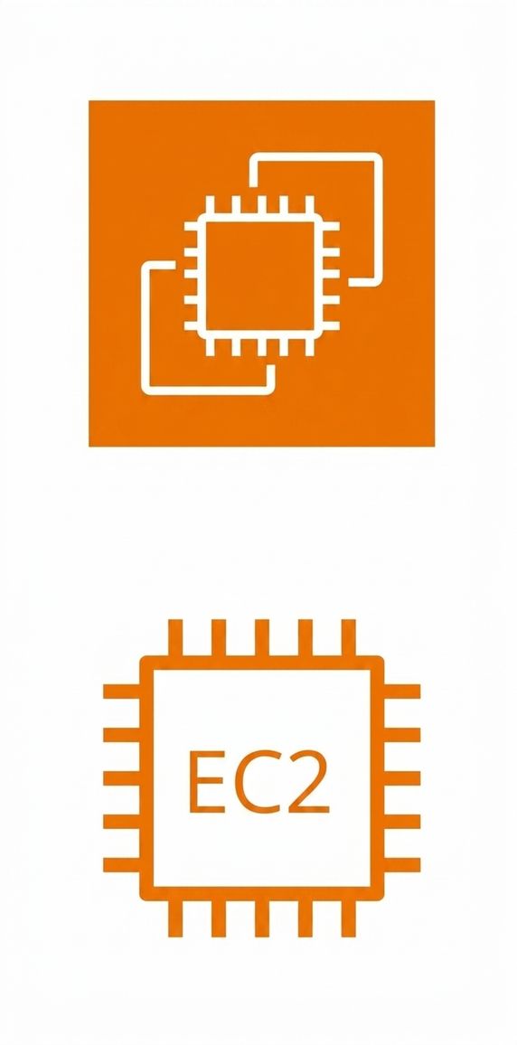 Ikoner som visar grupperade EC2-instanser och en enskild EC2-instans.