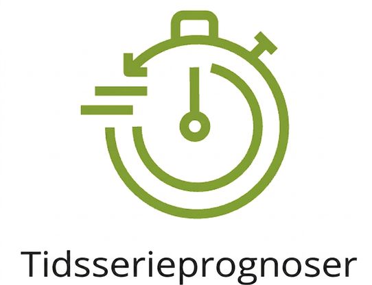 En ikon som visar tidsserieförutsägelser.