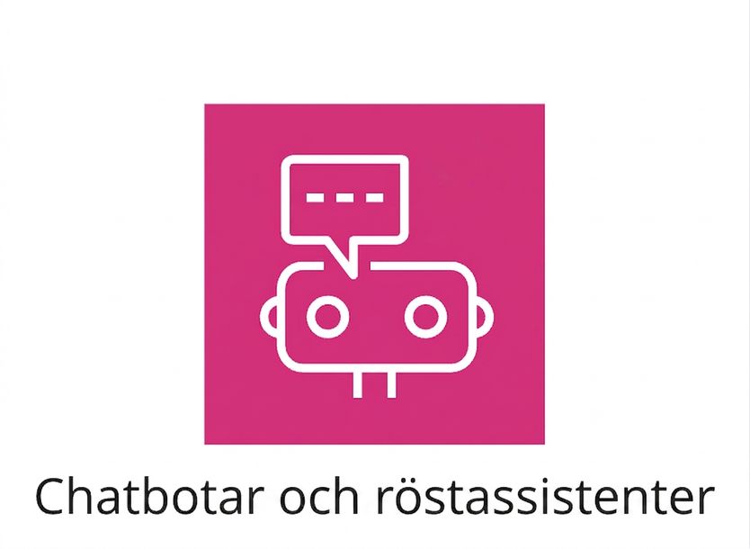 En ikon som visar chattbotar och röstassistenter.