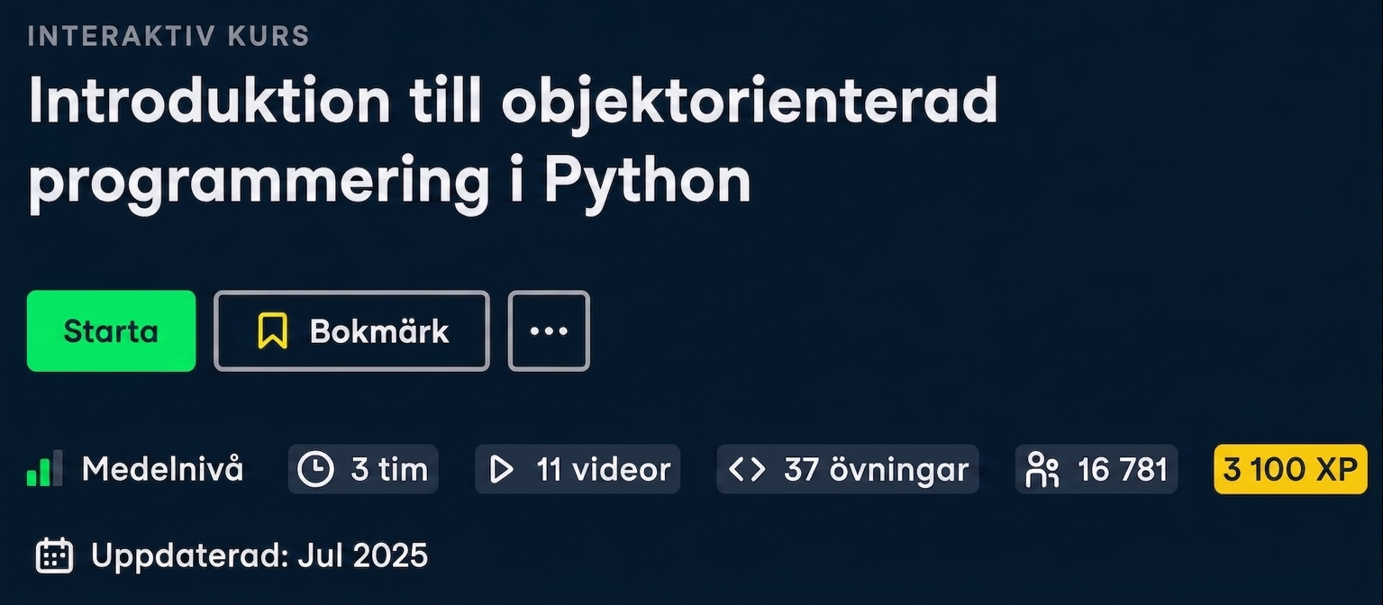 Introduktion till objektorienterad programmering