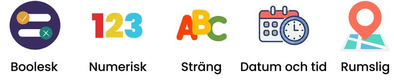 Datatyper med text för Boolean Numeric String DateTime.png