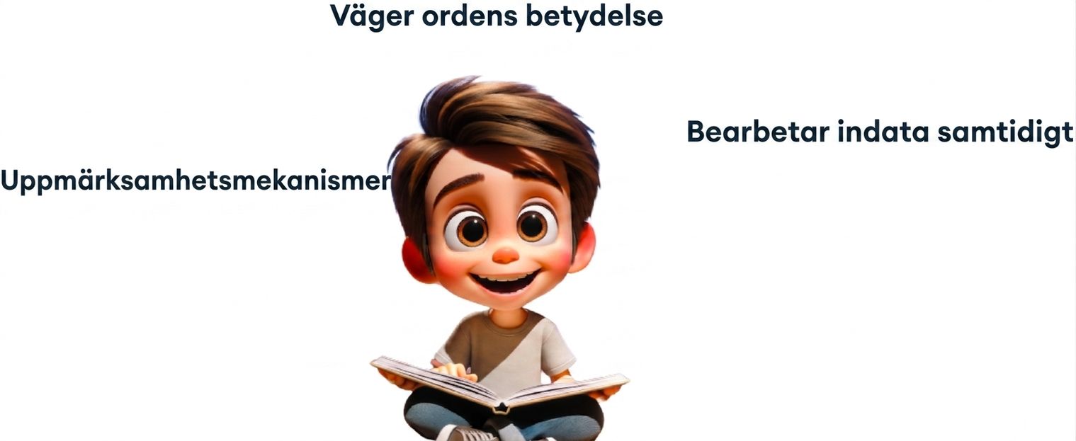 Illustration av en pojke som läser med glädje