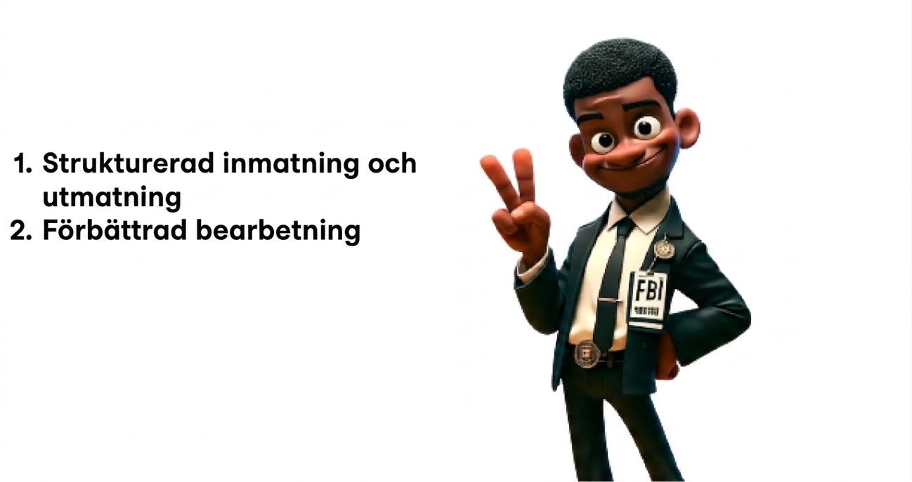 Bilden visar en tecknad FBI-agent som håller upp två fingrar