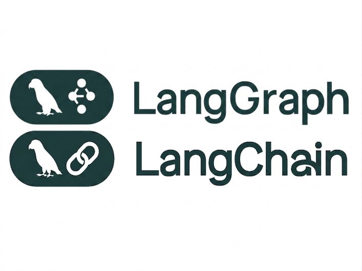 LangGraph och LangChain-logotyper
