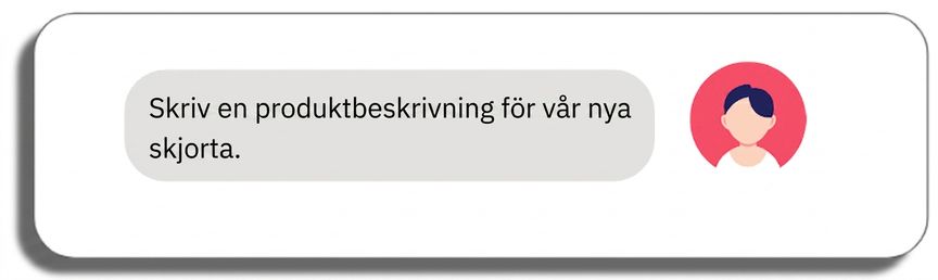 Skriv en produktbeskrivning för vår nya skjorta