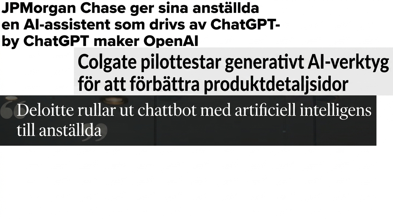 Nyhetsrubriker om företag som utvecklar och tar i bruk GPT-modeller