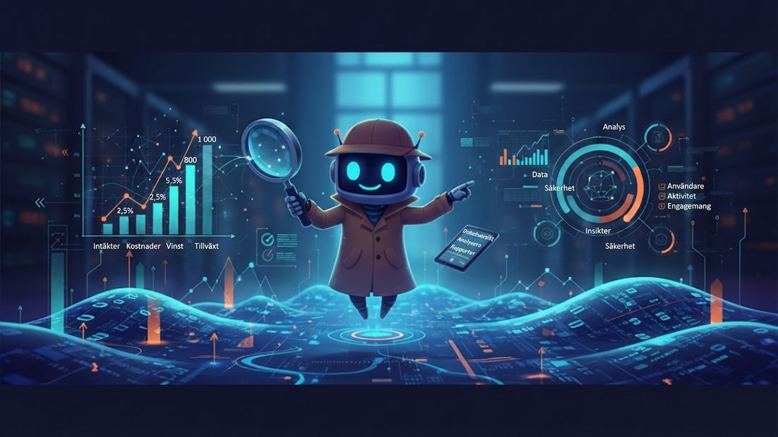 AI-genererad bild som visar en robot som agerar detektiv