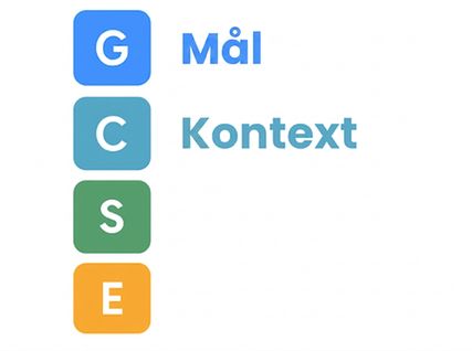 GCSE-bokstäverna med Goal och Context utskrivna