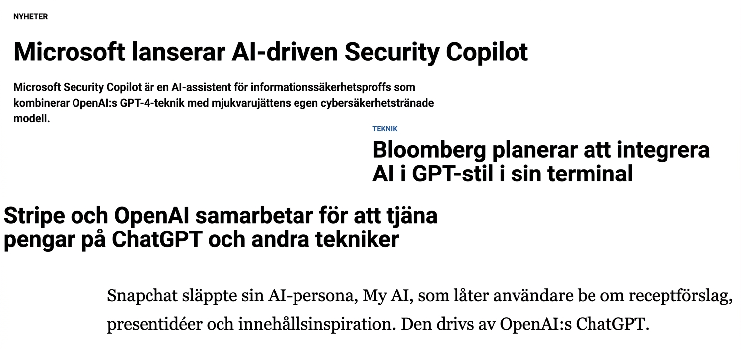 En bild som representerar artiklar om företag som skyndar sig att utnyttja LLM:er.