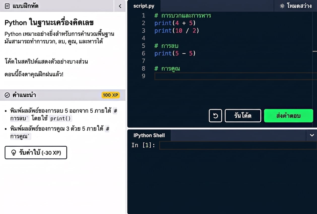 DataCamp Interface