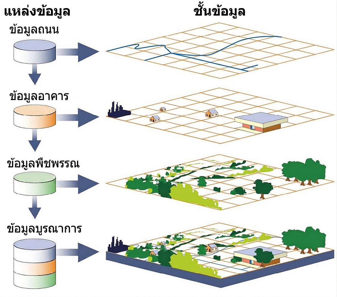 ตัวอย่างข้อมูลภูมิสารสนเทศ