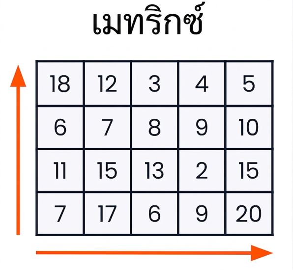 ภาพแสดงเมทริกซ์