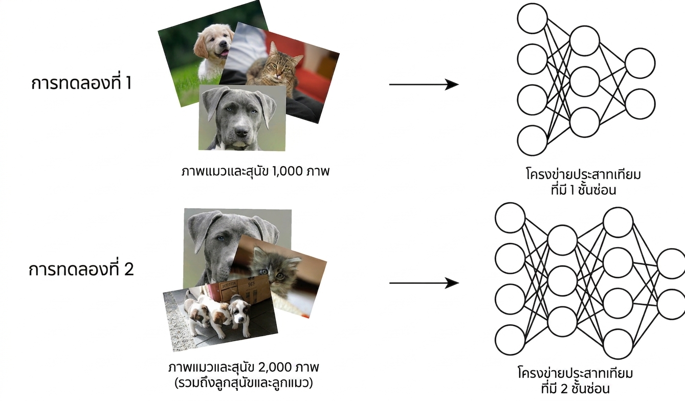 ตัวอย่างการทดลอง machine learning