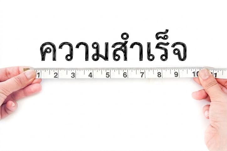 ภาพคำว่า success ข้างไม้บรรทัด