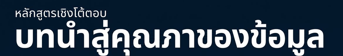 คอร์สคุณภาพข้อมูล
